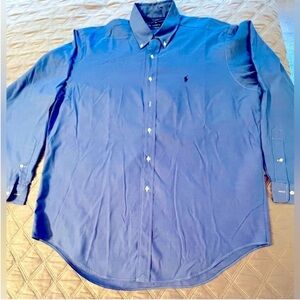 Ralph Lauren Blue Button Down Shirt Mens -
Size L - 16 1/2 34/35 Long Sleeve